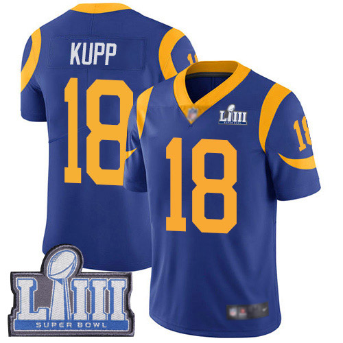 Los Angeles Rams Limited Royal Blue Men Cooper Kupp Alternate Jersey NFL Football 18 Super Bowl LIII Bound Vapor Untouchable